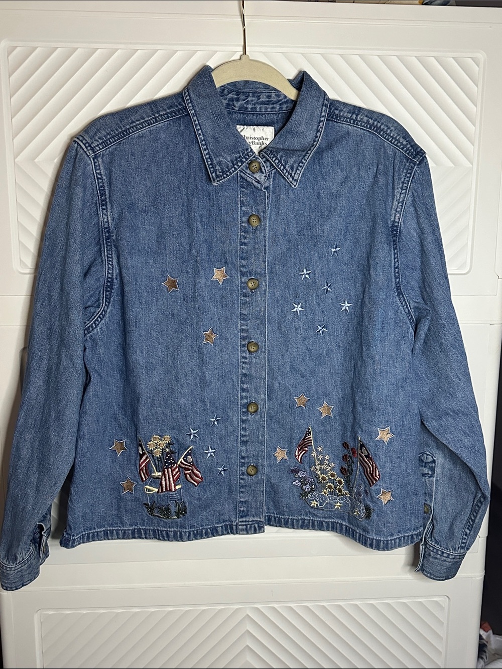 Christopher & Banks Blue Denim Shirt Jacket